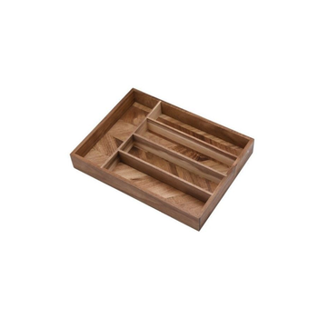 Brown Wooden Cutlery Tray 34x25cm