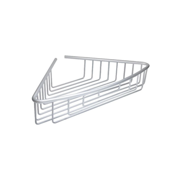 بريمانوفا بالوما سلة شاور بزاوية المصنوعة من الألمنيوم ومثبتة على الحائط باللون الفضي، بأبعاد 25× 6.5× 25سم 1قطعة