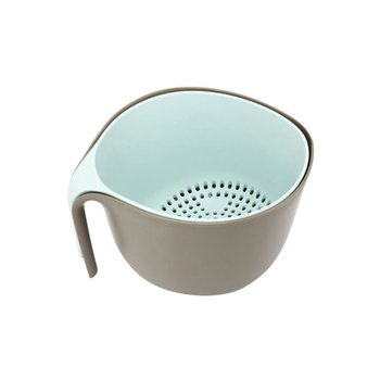 بارفيت HB6220KT طقم وعاء للخلط متين عالي الجودة مع مصفاة رمادي داكن وأزرق 16.5 x 23.3 x 28.6سم 1قطعة