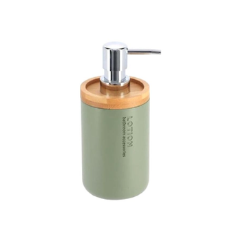 تندنس موزع صابون سائل من البولي ريزين والخيزران باللون الأخضر، سعة 280 مل، 62101149 1قطعة