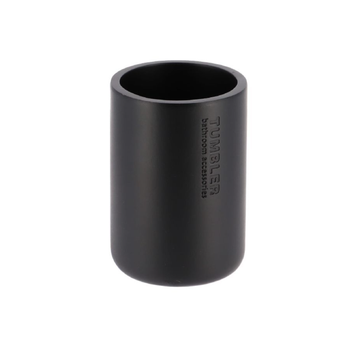 تندنس كوب حمام بوليريسين مستدير عالي الجودة باللون الأسود بسعة 350 مل 61101237 1قطعة