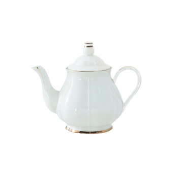 White and Gold Tea Pot 15.5x15x20cm