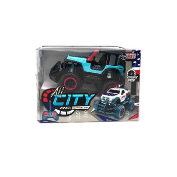 هاست هايبر سبيد ساوث بيتش أول سيتي كرو شاحنة بتحكم عن بعد أزرق وأسود 11.5× 10× 16سم 6146A-H5 1قطعة