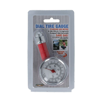 Blazing Ledz Dial Tire Gauge Red-Silver 13.8x3.6x7.6cm