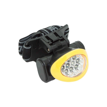 10-LED Portable Headlamp Yellow-Black 3.5x3.25x0.2 Inch