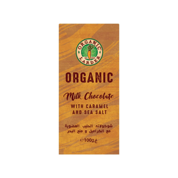 أورجانيك لاردر شوكولاتة الحليب مع الكراميل وملح البحر 100جرام