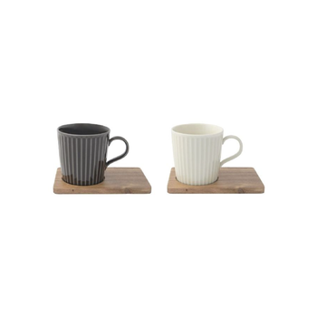 Easy Life Take A Break Design Cup & Saucer Set 4-Piece