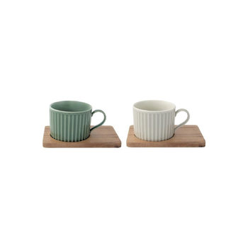 Easy Life Take A Break Cups and Saucer Set 4-Piece