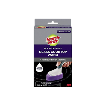 سكوتش برايت عصا طهي سكوتش برايت الخالية من المواد الكيميائية مع رؤوس بديلة 3 قطع متعددة الألوان 1قطعة