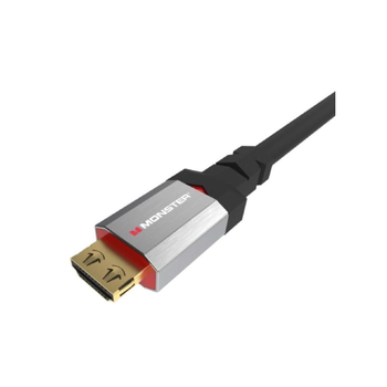 مونستر جيو كابل HDMI 4 K الترا HD مع إيثرنت أسود وفضي 6 أٌدام JHIU0123 1قطعة
