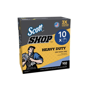 سكوتس مناديل تنظيف شديد التحمل للمحلات مقاومة للمذيبات 100 قطعة أزرق 8.34 × 16.8 إنش 54014 1قطعة