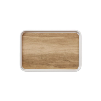 فيلي فيلي صينية تقديم ميلامين مستطيلة بتصميم أنيق بني وأبيض 1.5 x 25 x 17 سم Y1K150046-PK044 1قطعة