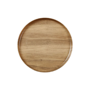 فيلي فيلي طبق عشاء دائري ميلامين بتصميم عصري وأنيق بني 25.4 × 2 سم Y1K120125-PK044 1قطعة