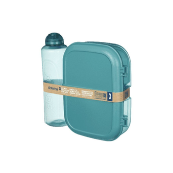 SISTEMA Assorted Color Lunch Box & Water Bottle 206x66x225mm
