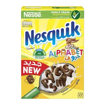 Nesquik Chocolate Alphabets Breakfast Cereal 325g