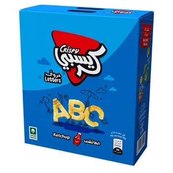 كرسبي حروف بطاطس بنكهة الكاتشب،12×18جرام