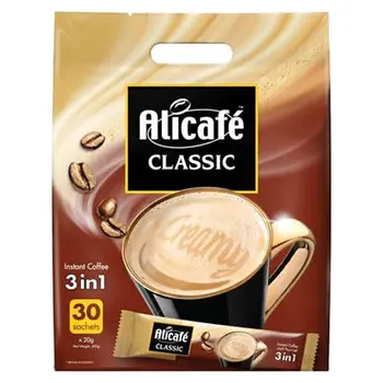 علي كافيه قهوة كلاسيك سريعة التحضير 3 في 1 كريمي 30×20 جرام
