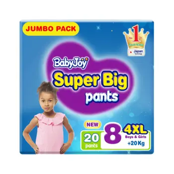 Babyjoy Super Big Pants Diaper 4XL 60 Pieces