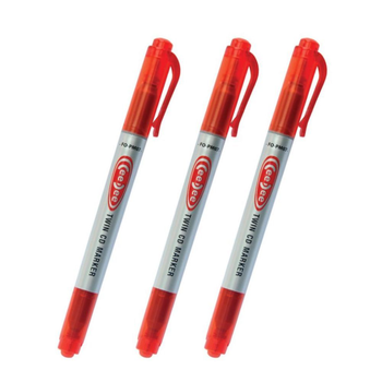 فليكس اوفيس قلم حبر احمر 3حبات