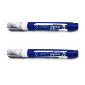 Lotus Blue Correction Pen 2 Pieces