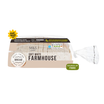 M&S Food Soft White Farmhouse Bread 1 Bag
