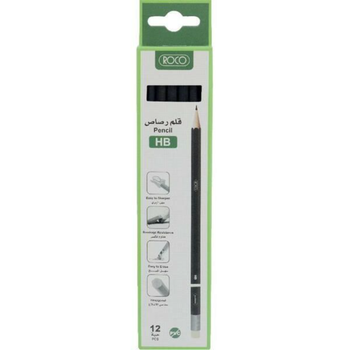 روكو قلم رصاص أسود مع ممحاة 1قطعة