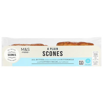 M&S Food All-Butter Plain Scones 4 Pieces