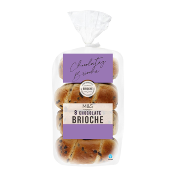 M&S Food Chocolate Chip Brioche Rolls 8 Pieces