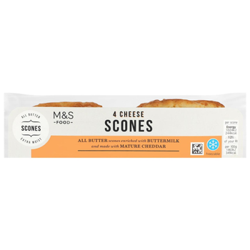 M&S Food Taw Valley Cheddar Cheese Scones 4 Pieces