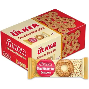 Ulker Sesame Ring Biscuits 12x58g