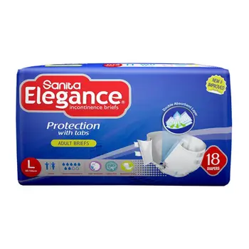 Sanita Elegance Adult Diapers Large 18 Pieces