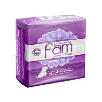 Fam Classic With Wing Sanitary Pads 30 Pieces