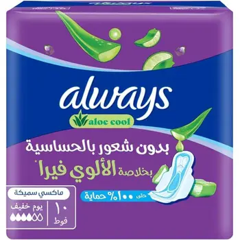 Always Clean & Dry Maxi Thick Sanitary Pads 10 Large
