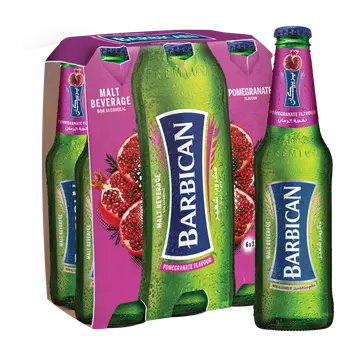 بربيكان شراب الشعير بنكهة الرمان 6×330مل