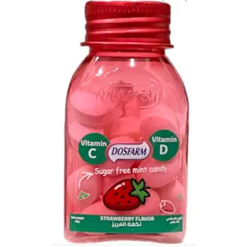 Dosfarm Strawberry Vitamin Candy Sugar-Free 22g