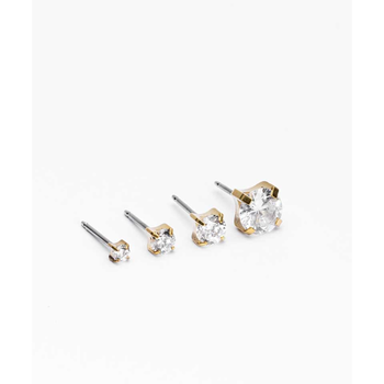 Blomdahl - D - 4mm Tiffany CZ White 1Piece