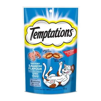 تمبتشنز وجبة خفيفة للقطط بنكهة السلمون 75جرام