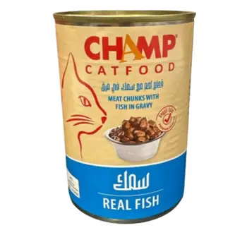 تشامب طعام رطب للقطط بالسمك الحقيقي 415جرام