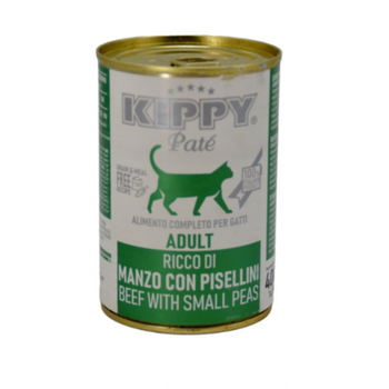 كيبي طعام رطب معلب للقطط باللحم البقري والبازلاء 400جرام