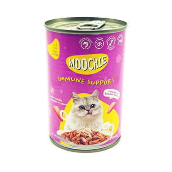 موتشي طعام رطب للقطط لدعم المناعة باللحم المفروم والكالاماري في الصوص 400جرام