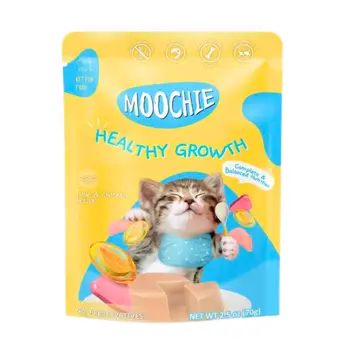 موتشي طعام رطب لنمو صحي للقطط الصغيرة بالتونة والدجاج 70جرام