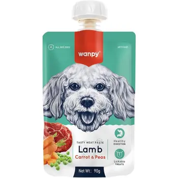 Wanpy Lamb, Carrot & Pea Meat Paste for Dogs 90g