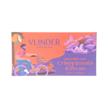 Vlinder Crispy kunafa & pecan Chocolate Bar 240g