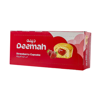 Deemah Cupcake Strawberry 12×27g