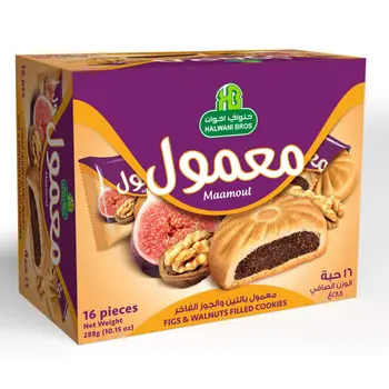 Halwani Figs & Walnuts Maamoul 16Pcs x 18g