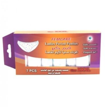 Femcare Ladies Period Panties Soft Elegant Safe L 7Pieces