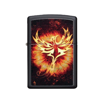 Zippo Phoenix Design Rectangular Windproof Lighter Black and Orange 5.72 x 1.27 x 3.81 cm 1517210613 *(96254) 0.077Kg