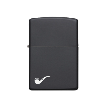 Zippo Original Classic Pipe Logo Rectangular Windproof Lighter Matte Black 5.72 x 1.27 x 3.81 cm 1517210420 *(96250) 0.077Kg