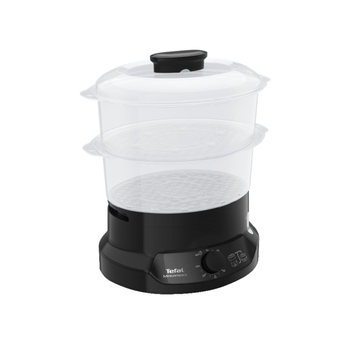 Tefal 2-Tier Mini Compact Auto Shut-Off Steam Cooker Black and Clear 6 L VC139865 *(90020) 2.6Kg