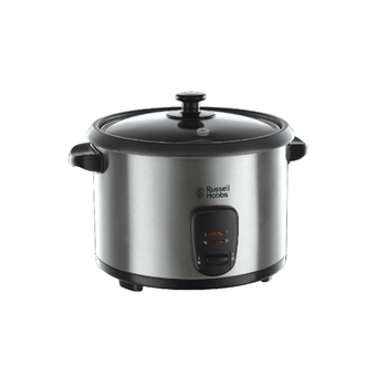 Russell 700W Rice Cooker Silver and Black 1.8 Liter 19750JAS *(93640) 3.24Kg